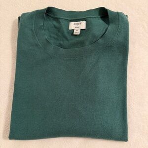 J. Crew Crewneck Teddi Sweater Forest Teal Green Medium